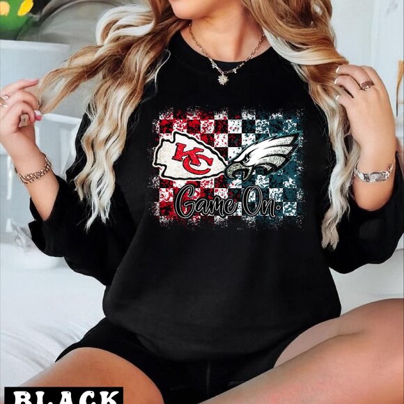 Philadelphia Kansas Super Bowl LIX Football Game day Sweatshirt - Picture 1 of 3